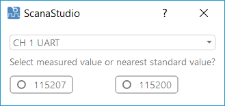 BAUD rate auto detect dialog